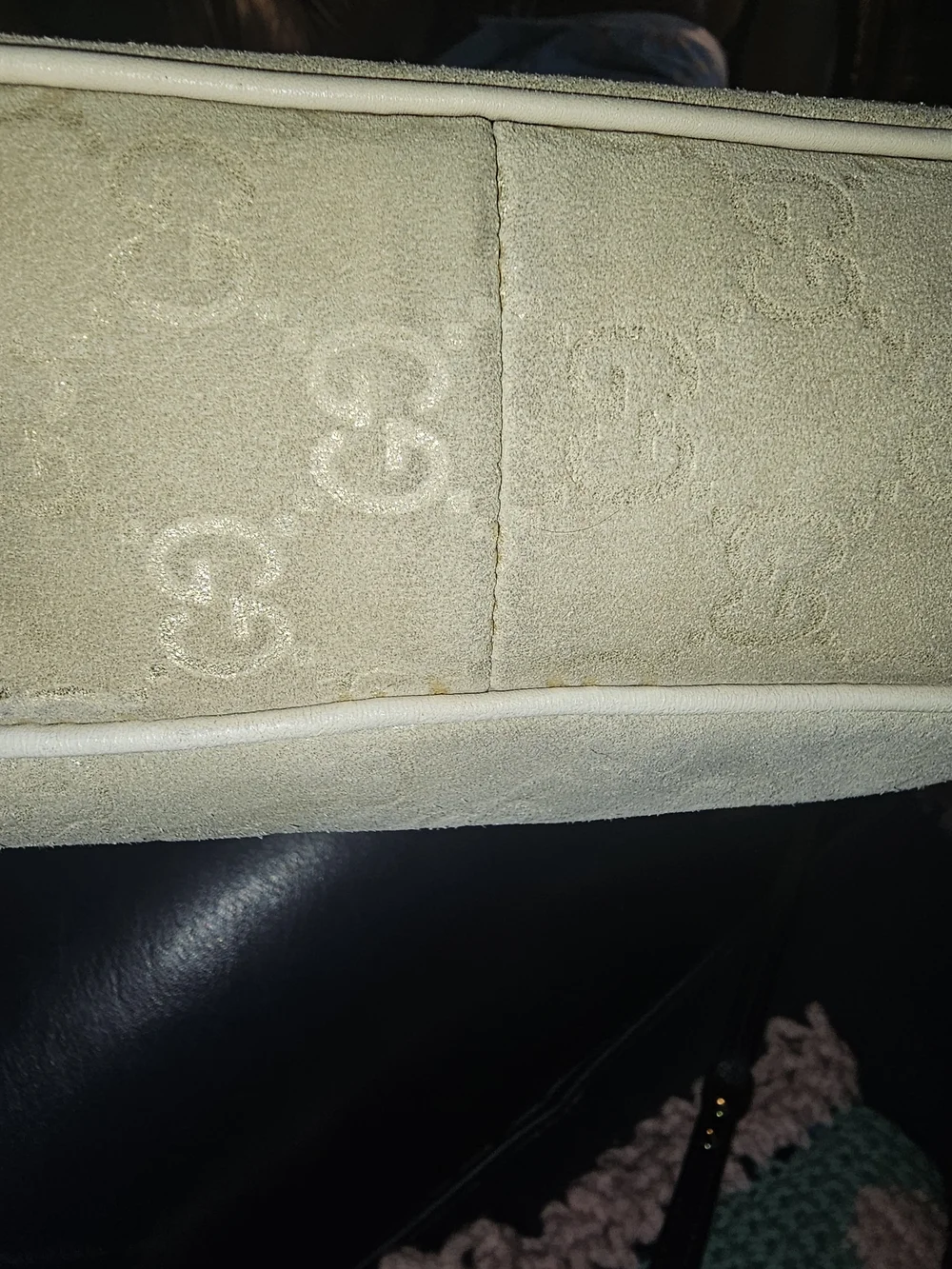 Gucci GREEN/Beige Suede GG Monogram Hobo Bag Limited Edition